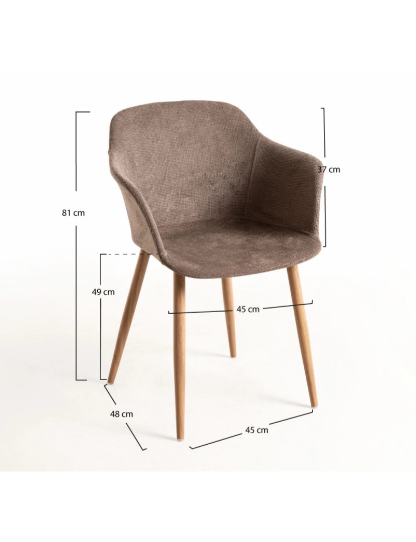 imagem de Cadeira Kivi Tecido - Taupe2