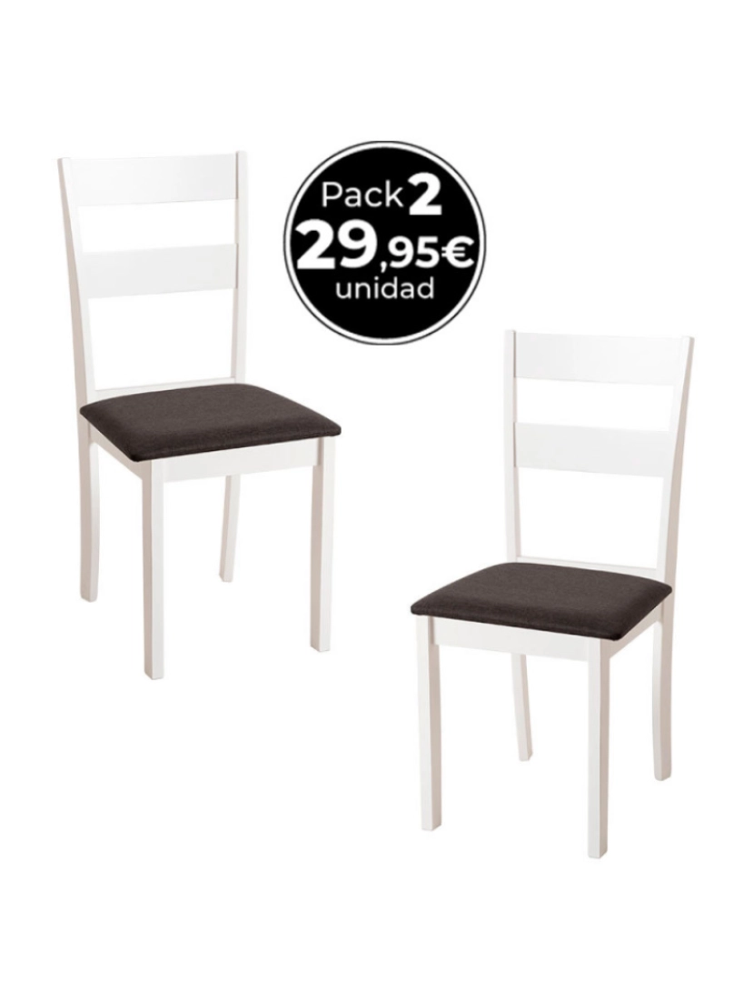 Presentes Miguel - Pack 2 Cadeiras Kayu - Cinza