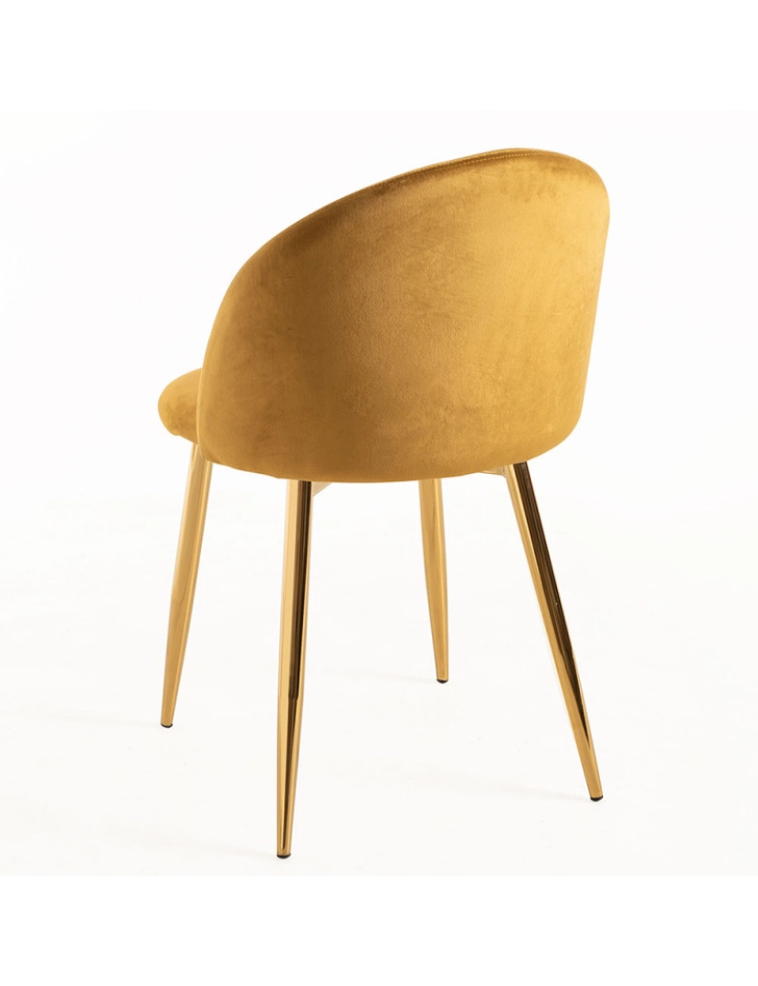 imagem de Pack 4 Cadeiras Vint Veludo Golden - Amarelo3