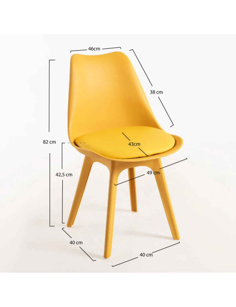 imagem de Cadeira Synk Suprym - Amarelo2