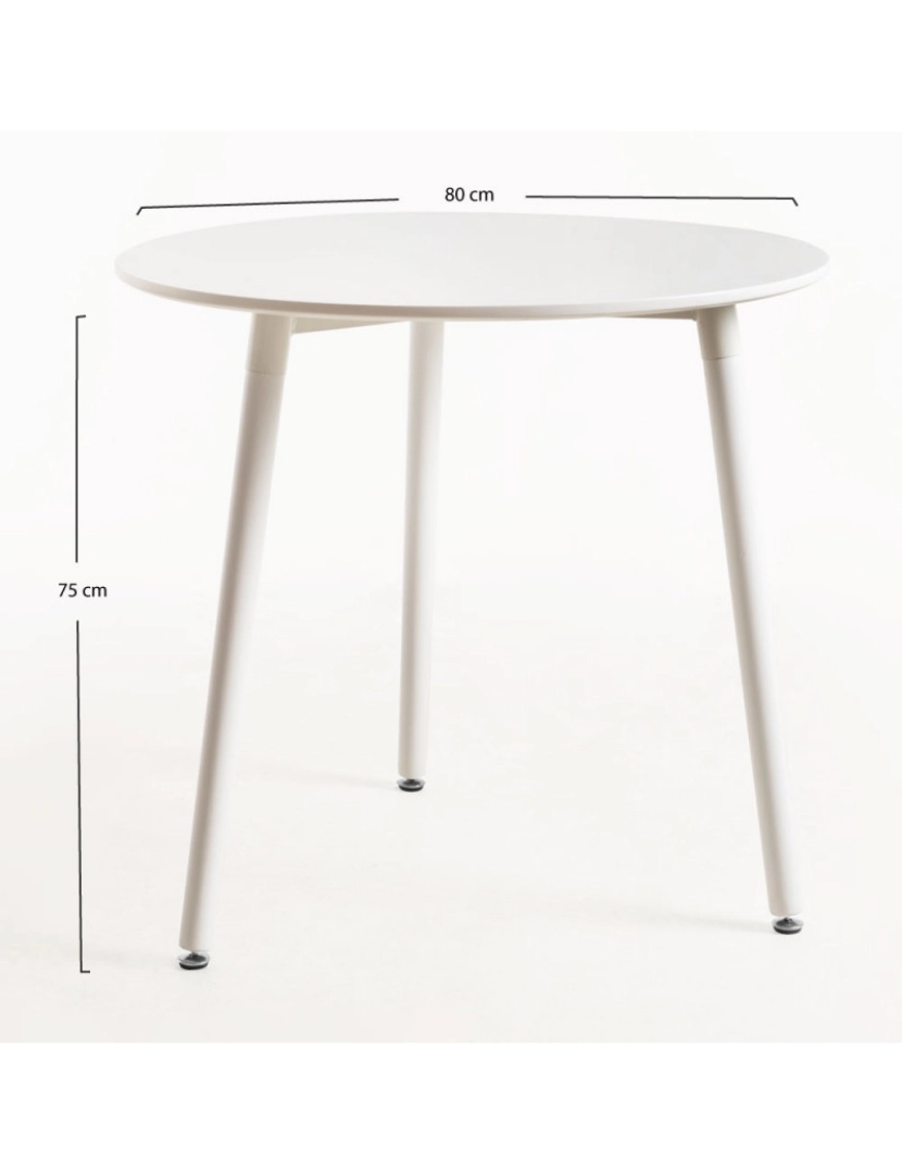 imagem de Mesa Tabe 80 cm - Branco2