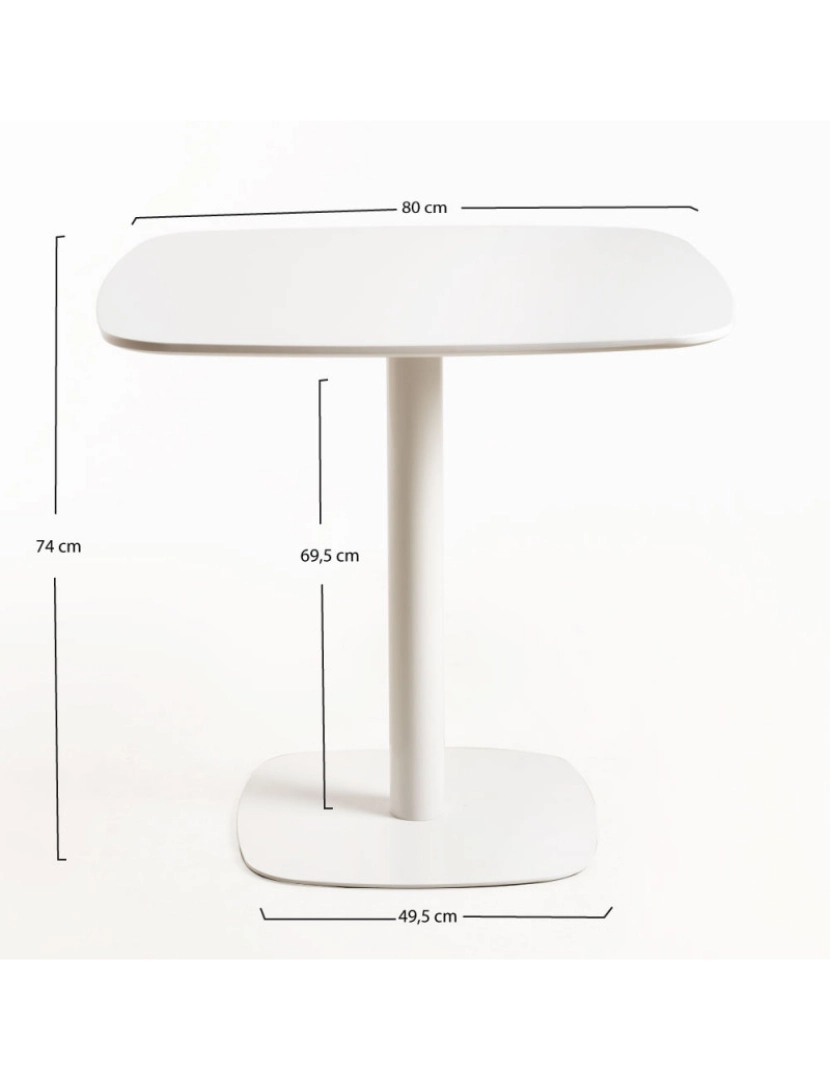 imagem de Mesa Sunset 80 cm Branco2