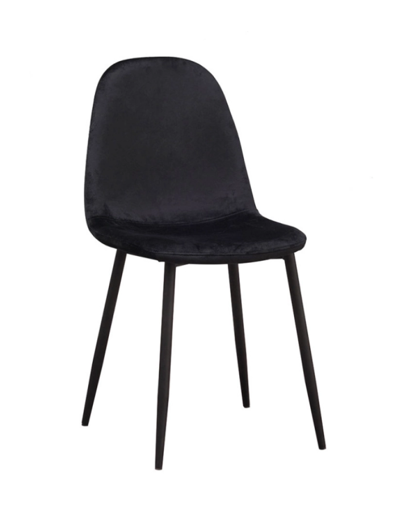 Presentes Miguel - Cadeira Teok Black Veludo - Preto
