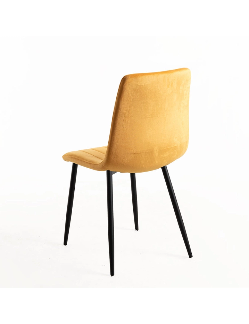 imagem de Pack 6 Cadeiras Veludo Liny - Amarelo3