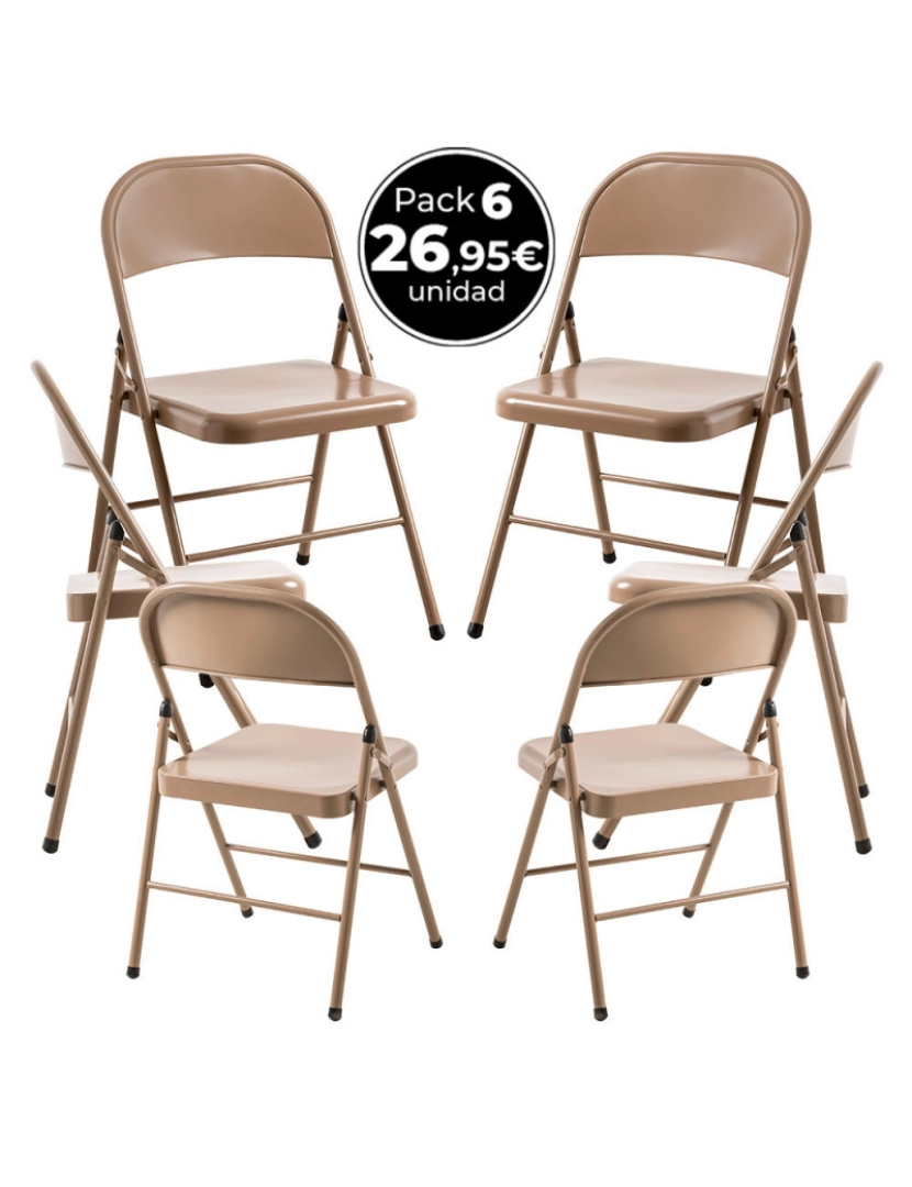 Presentes Miguel - Pack 6 Cadeiras Niza - Marrom