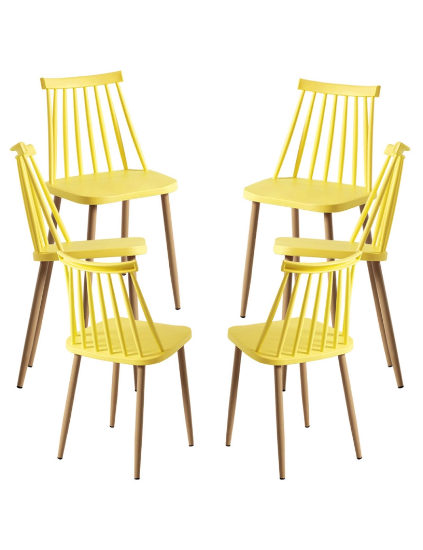 Presentes Miguel - Pack 6 Cadeiras Bik - Amarelo