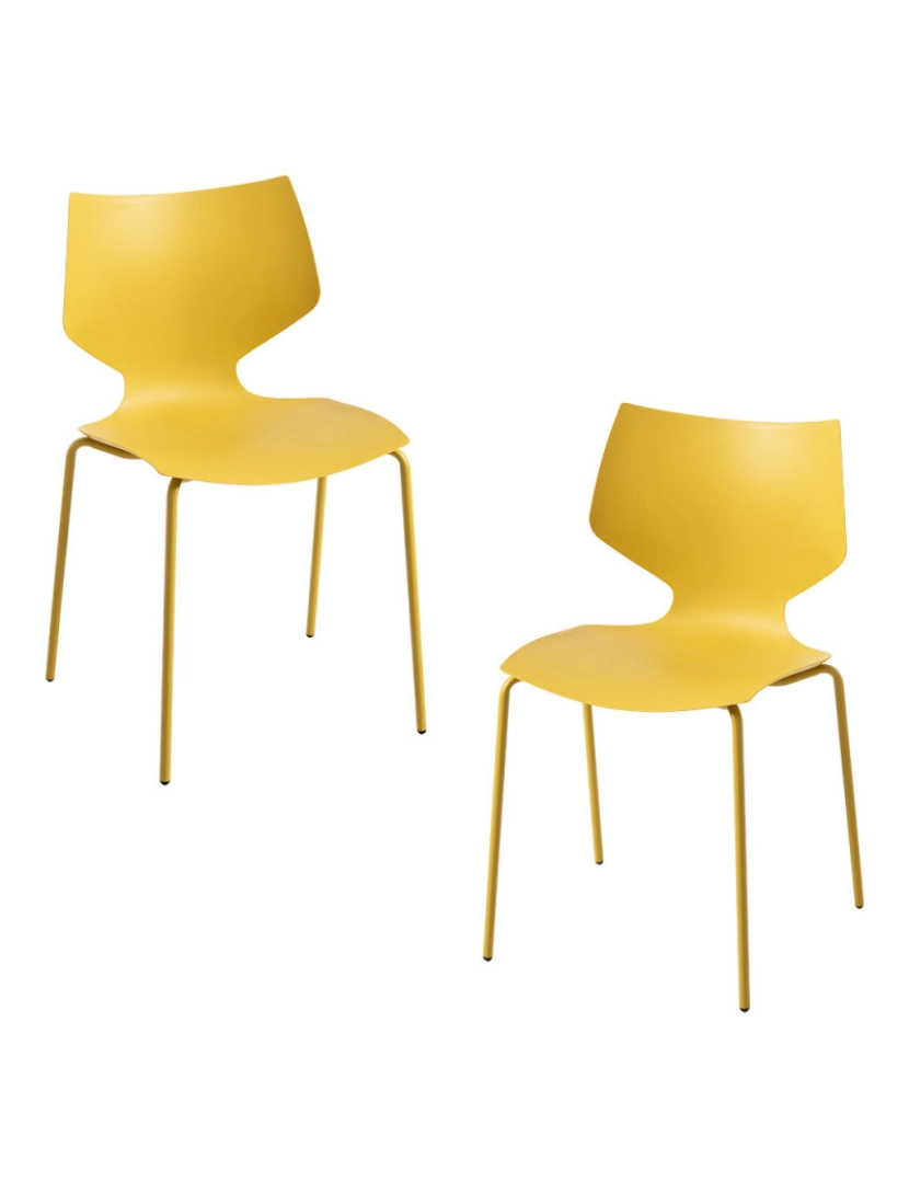 Presentes Miguel - Pack 2 Cadeiras Plecy - Amarelo