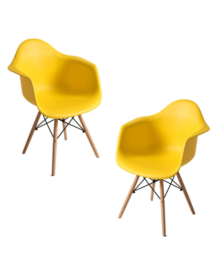 imagem de Pack 2 Cadeiras Dau - Amarelo1