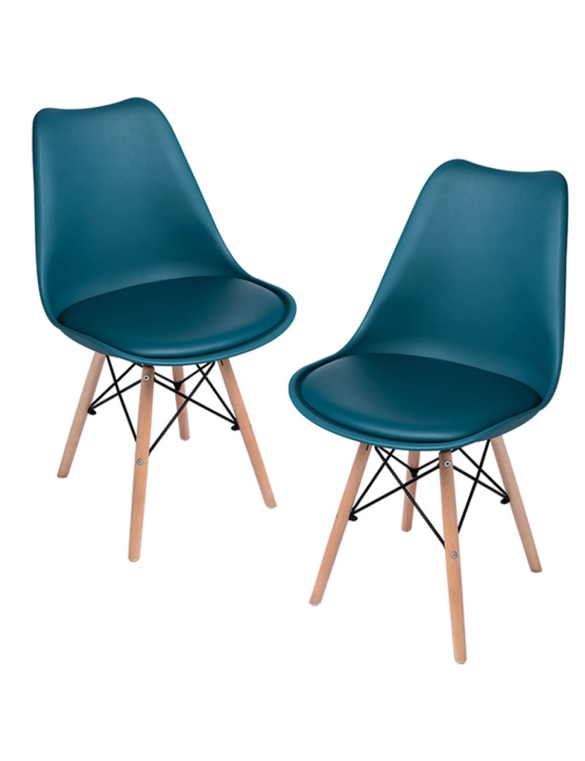 imagem de Pack 2 Cadeiras Tilsen - Verde-azulado1
