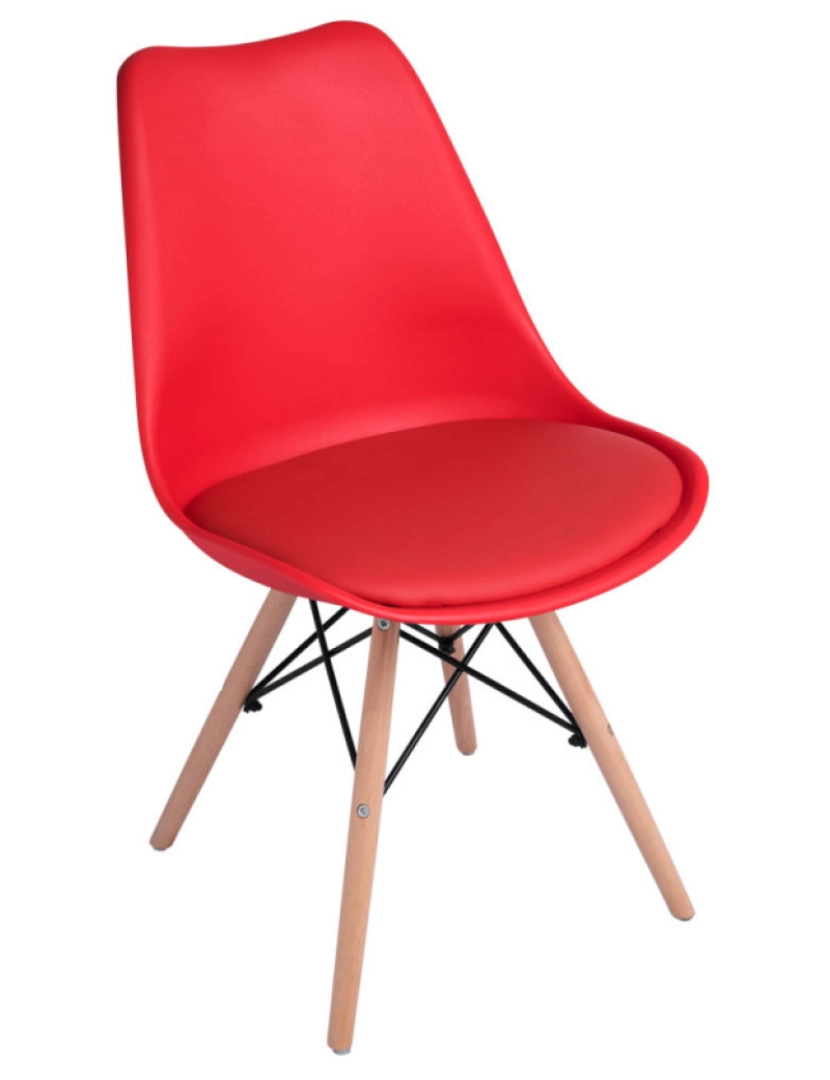 imagem de Pack 4 Cadeiras Tilsen - Vermelho2