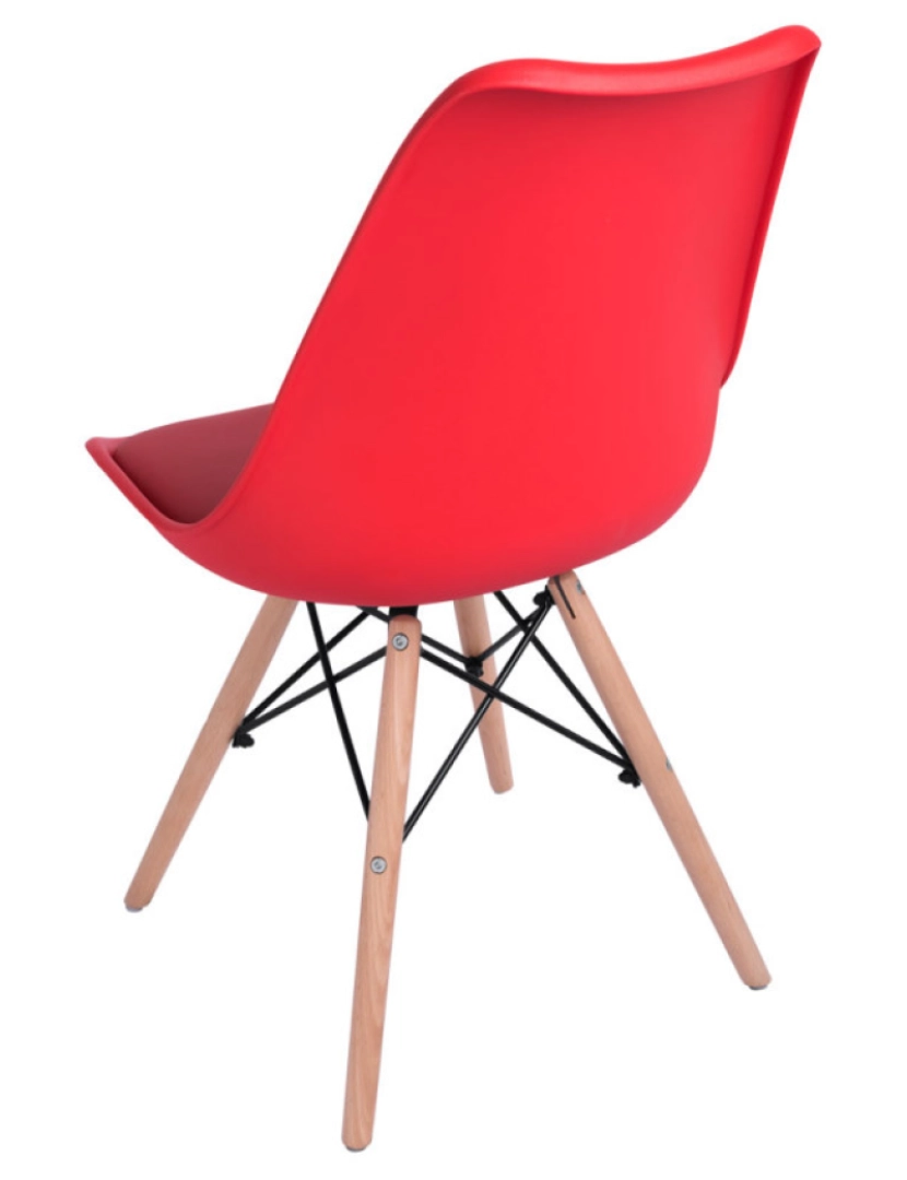 imagem de Pack 4 Cadeiras Tilsen - Vermelho4