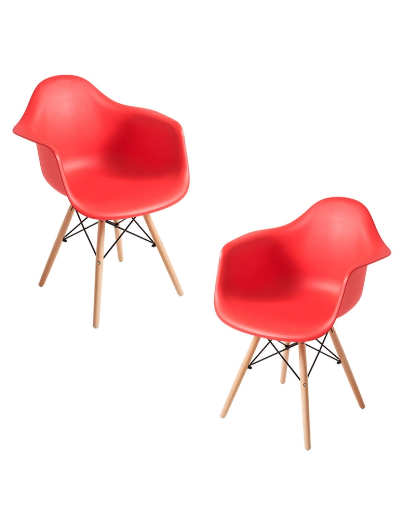 Presentes Miguel - Pack 2 Cadeiras Dau - Vermelho
