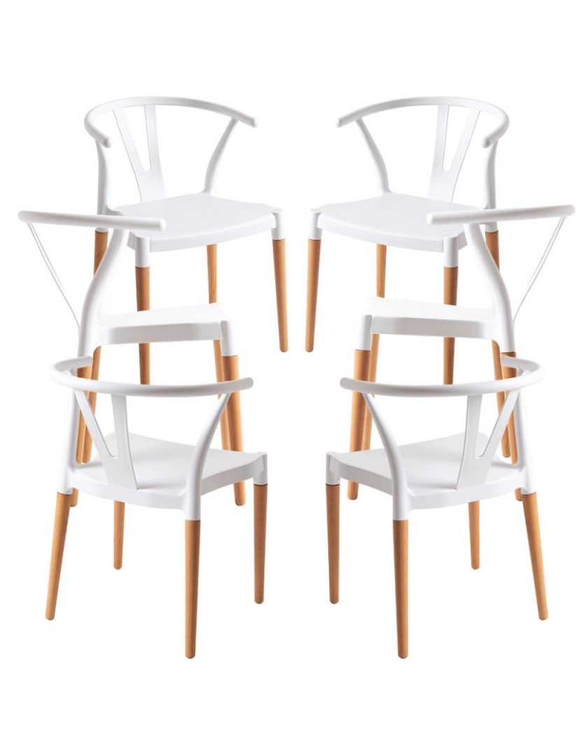Presentes Miguel - Pack 6 Cadeiras Tahi - Branco