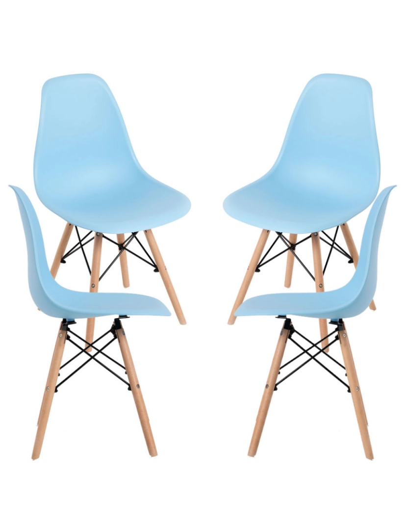 imagem de Pack 4 Cadeiras Tower Basic - Azul claro1