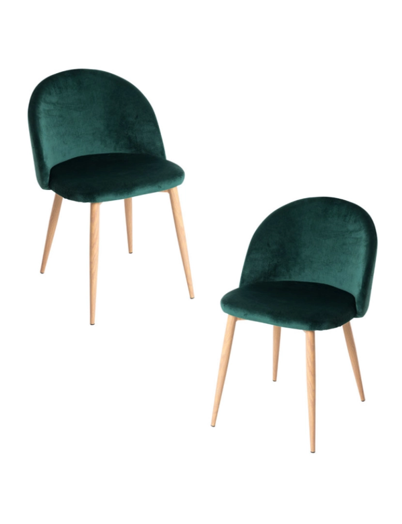 Presentes Miguel - Pack 2 Cadeiras Vint Veludo - Verde