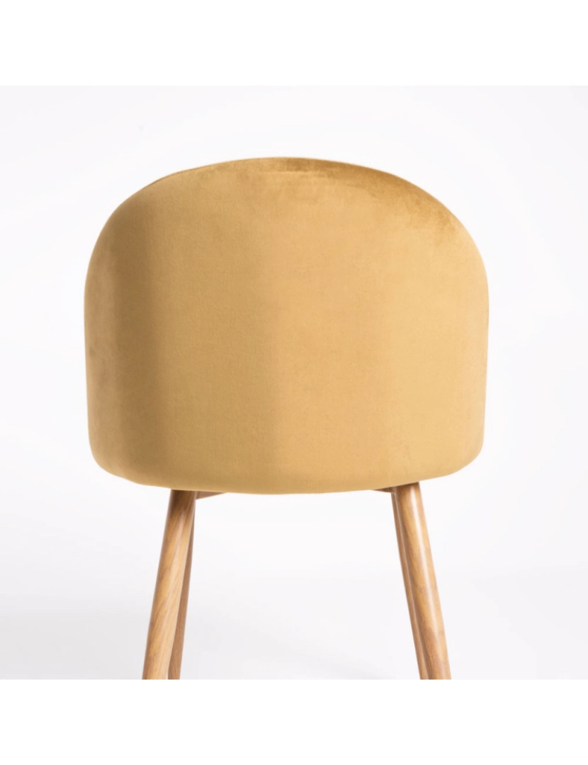imagem de Pack 4 Cadeiras Vint Veludo - Amarelo dourado4