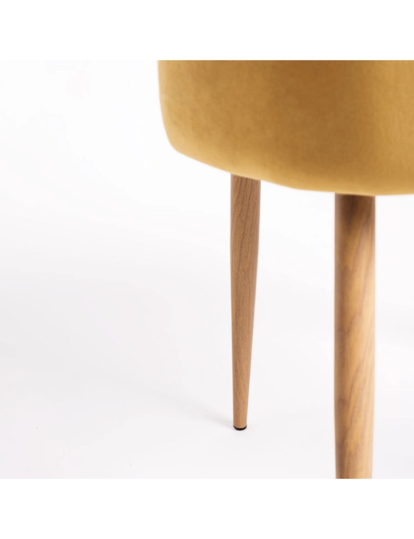 imagem de Pack 4 Cadeiras Vint Veludo - Amarelo dourado5