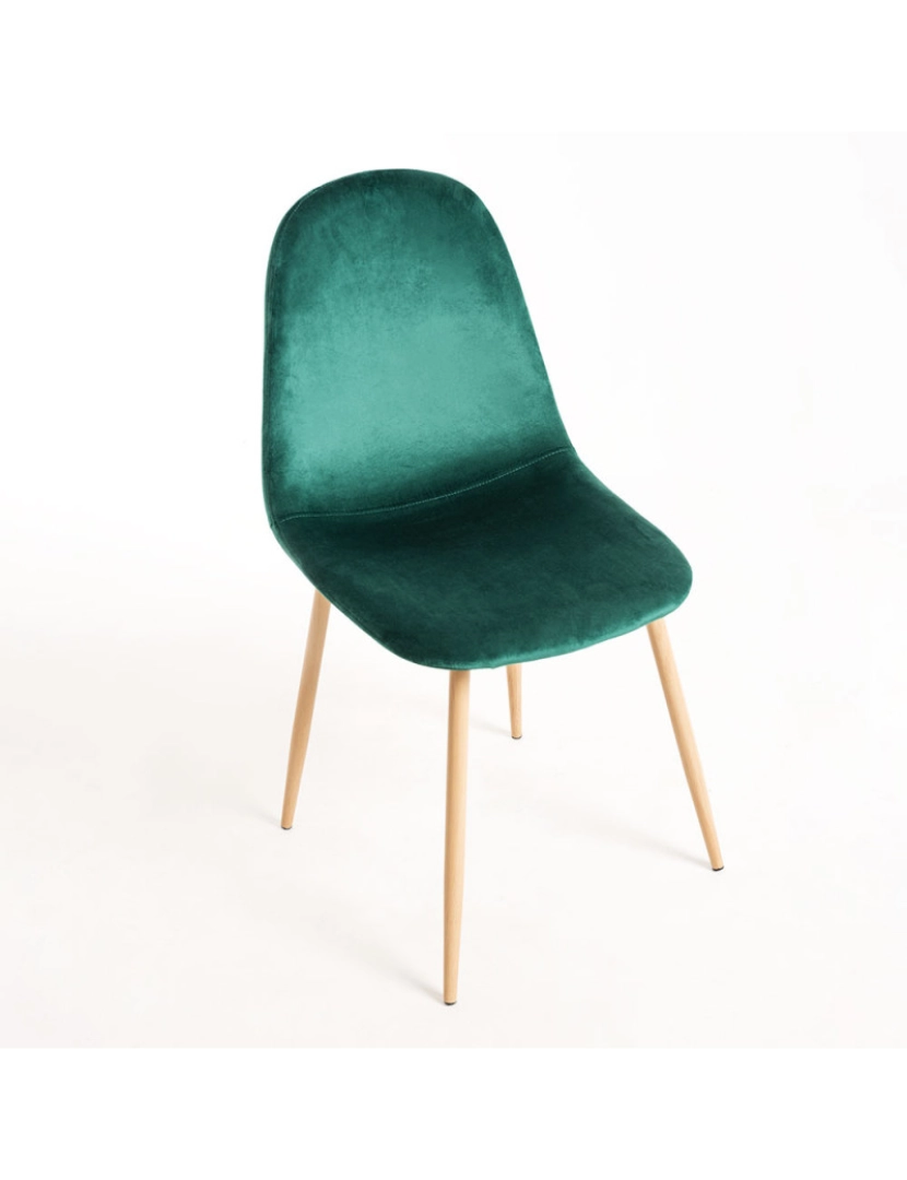 imagem de Pack 4 Cadeiras Teok Veludo - Verde escuro4