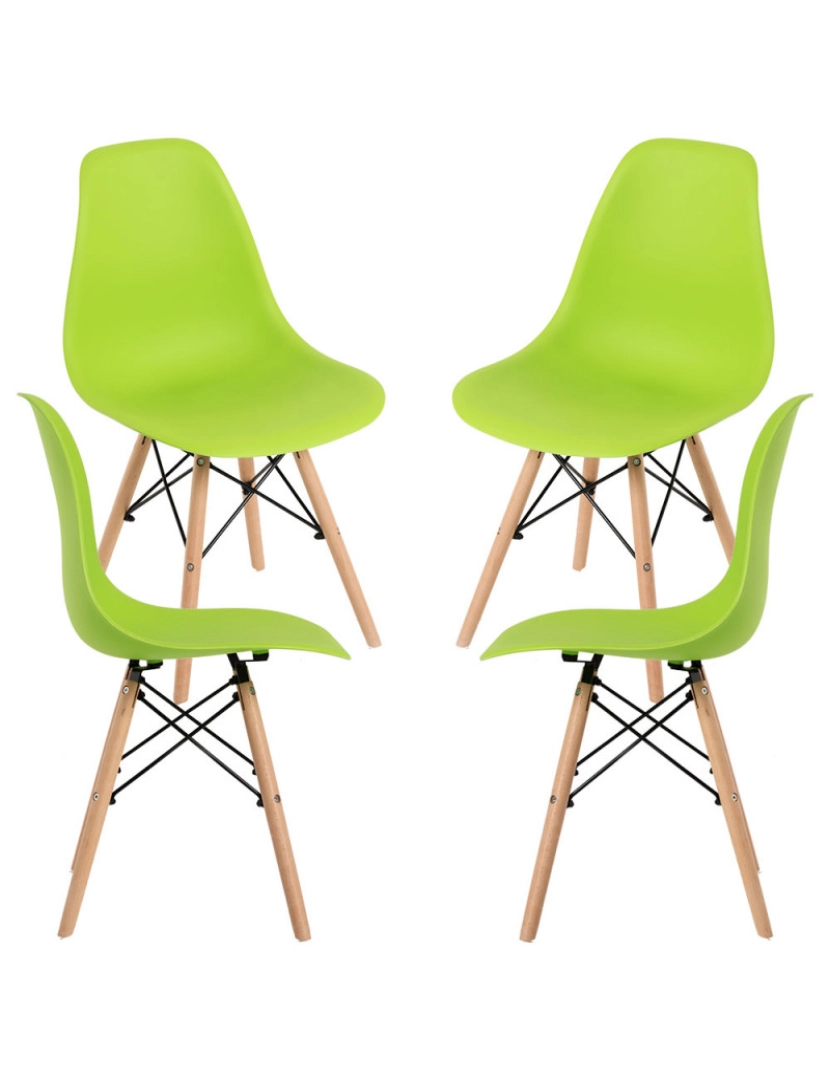 Presentes Miguel - Pack 4 Cadeiras Tower Basic - Verde
