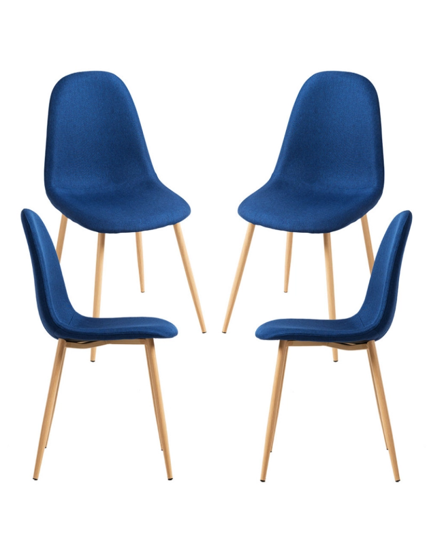Presentes Miguel - Pack 4 Cadeiras Teok Tecido - Azul