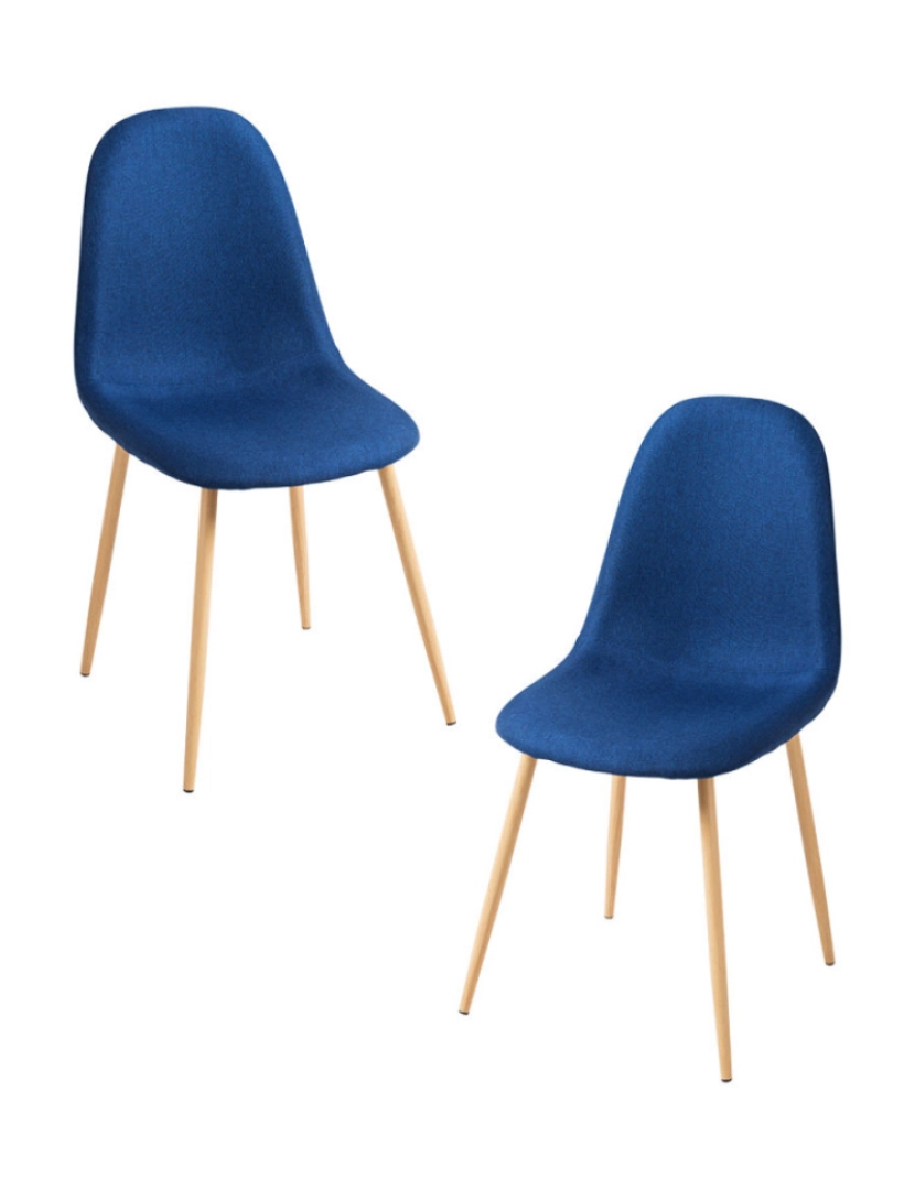 Presentes Miguel - Pack 2 Cadeiras Teok Tecido - Azul
