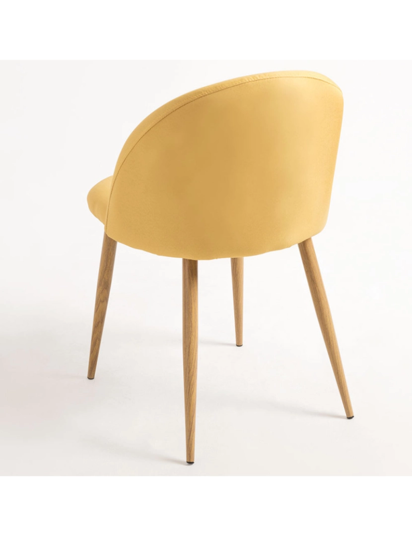 imagem de Pack 4 Cadeiras Vint Tecido - Amarelo3