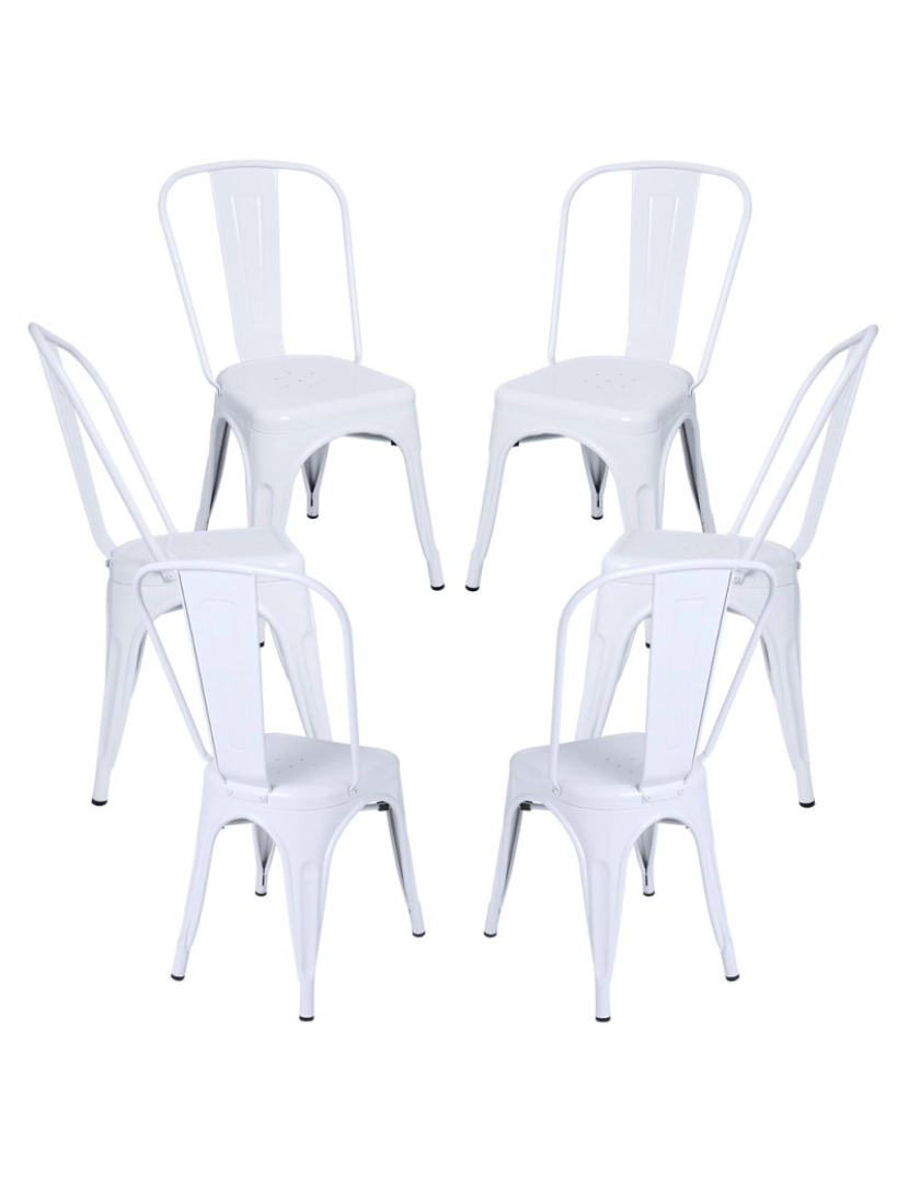 Presentes Miguel - Pack 6 Cadeiras Torix - Branco