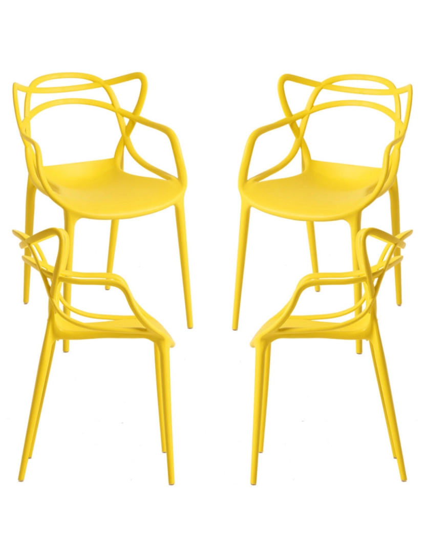 Presentes Miguel - Pack 4 Cadeiras Korme - Amarelo