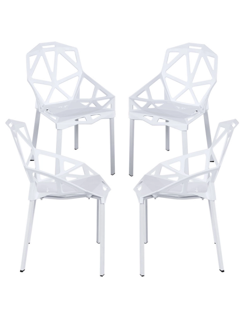 Presentes Miguel - Pack 4 Cadeiras Omega - Branco