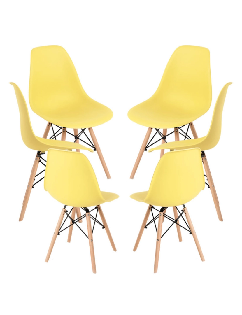 Presentes Miguel - Pack 6 Cadeiras Tower Basic - Amarelo