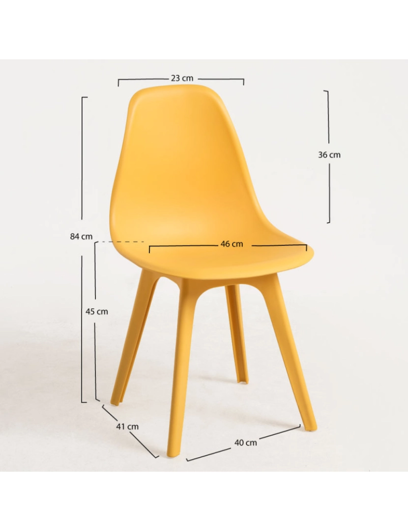 imagem de Cadeira Kelen Suprym - Amarelo2