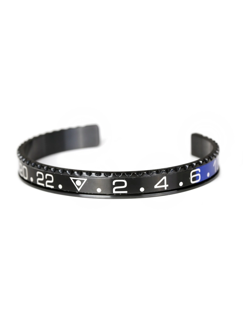 imagem de Pulseira dos homens Oyster de aço inoxidável Bk-Gmt-Blbk1