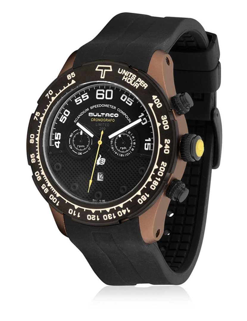 imagem de Relógio masculino Bultaco borracha H1Sc48C-Sb11
