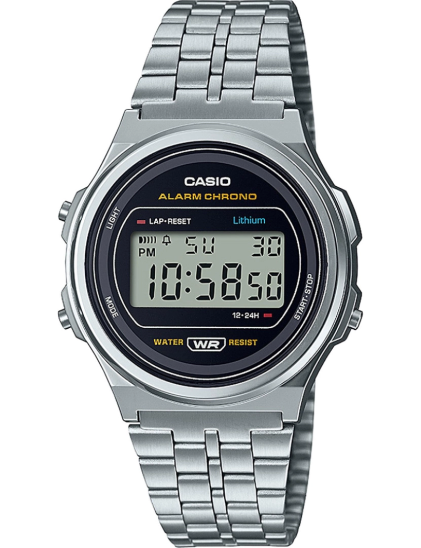 Casio - Unisex Casio aço inoxidável A171We-1Adf