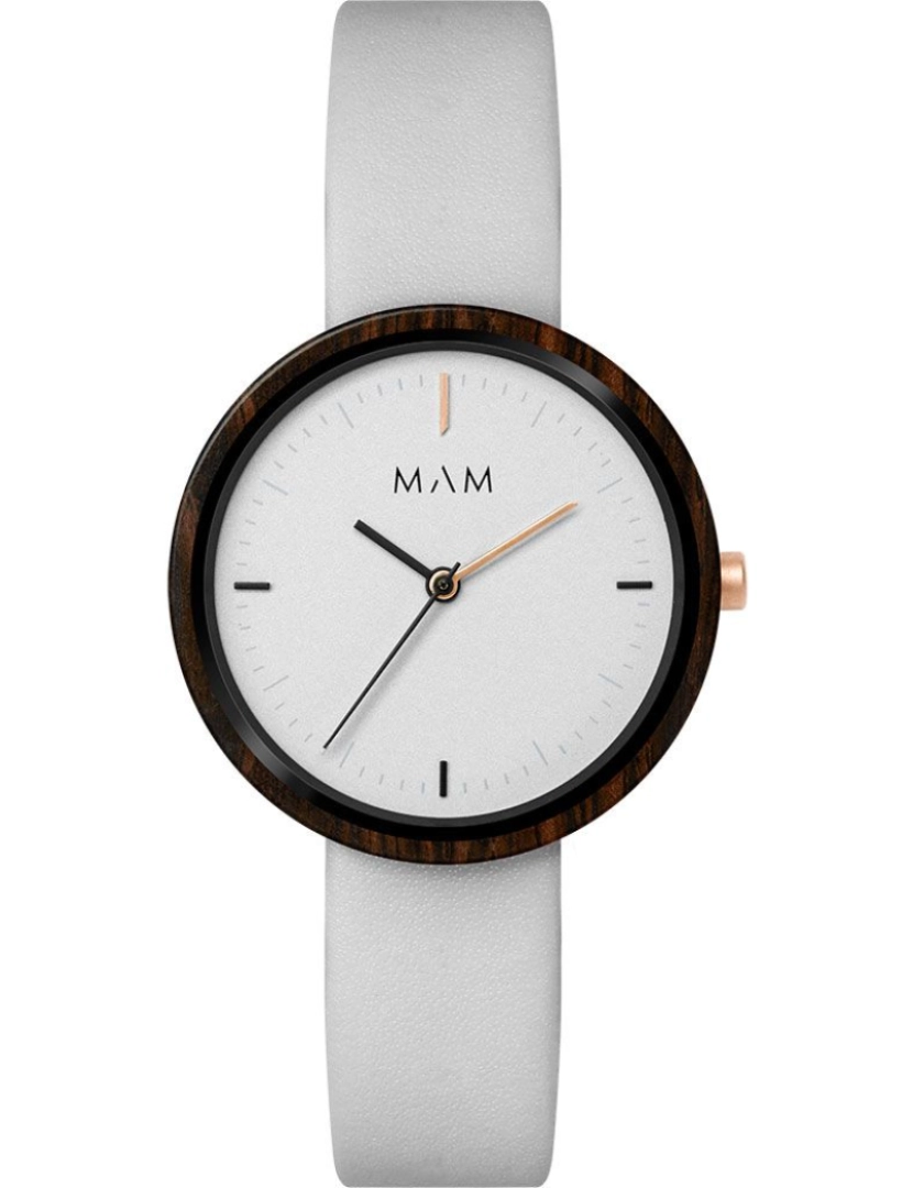 Mam - Relógio de couro de mamilo unisex Mam658