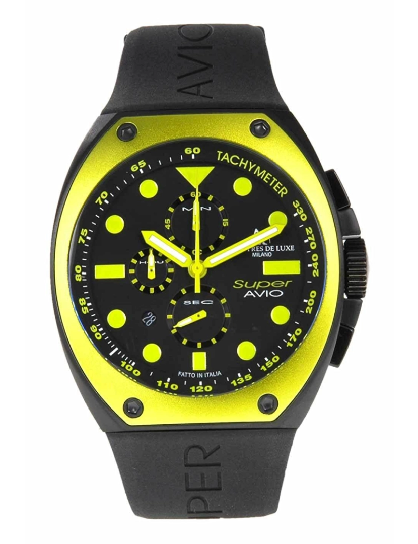 Montres De Luxe - Relógio masculino De Luxe Caucho 09Sa-Bk-2003