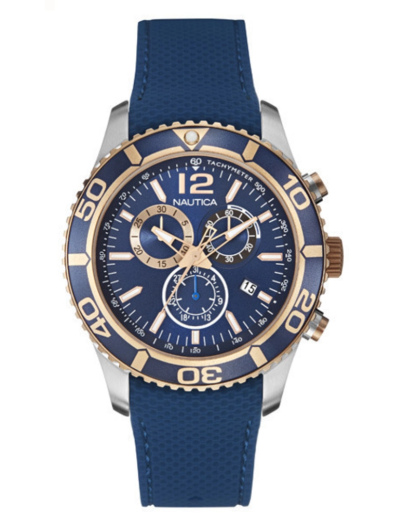Nautica - Nautical relógio masculino Caucho Nai16502G