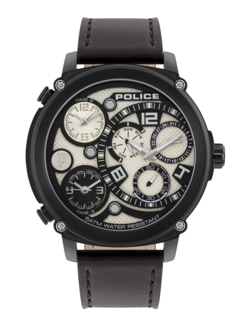 Police - Relógio masculino polícia couro Pl15659Jsb14