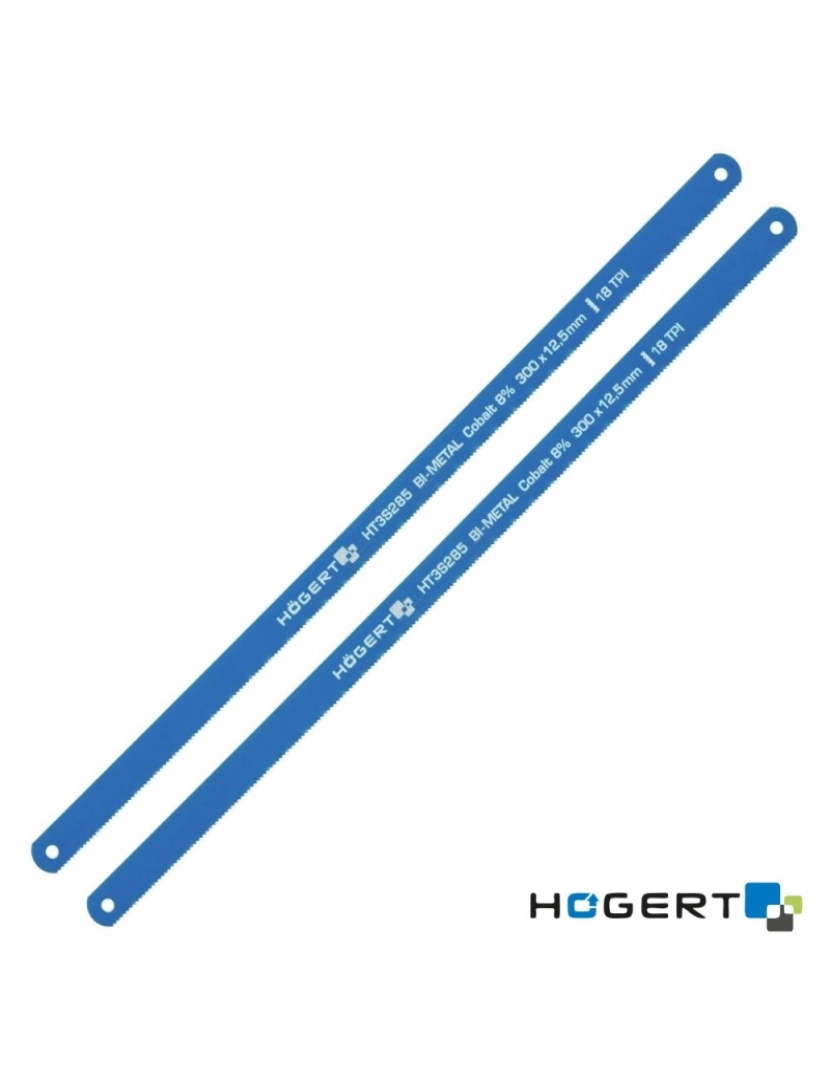 Hogert - Conjunto de 2 Lâminas P/ Serra de Metal 300mm 18TPI HOGERT