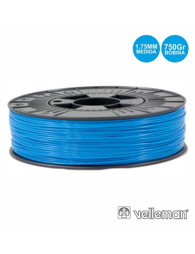 Velleman - Rolo De Filamento P Impressão 3D 1.75Mm 750G Azul Claro 