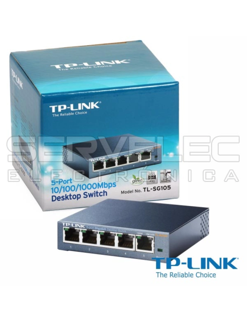 Tp-Link - Switch 5 Portas 1000 Mb Tp-Link