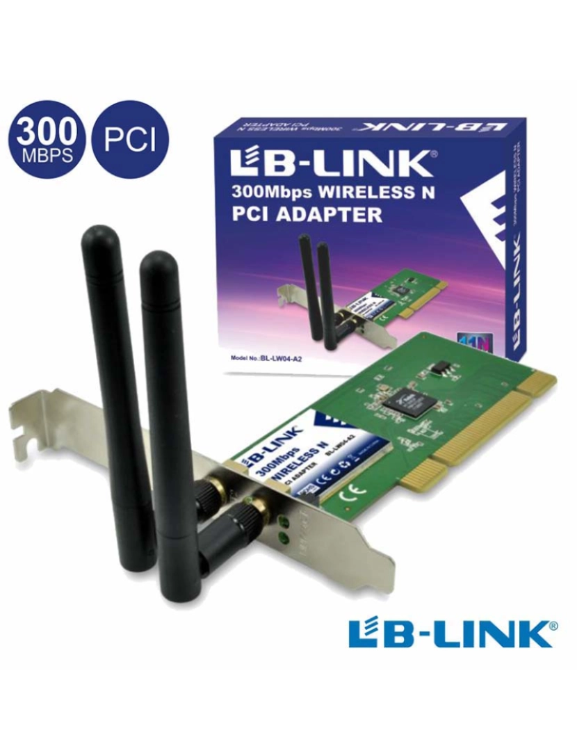 Lb-Link - Adaptador Pci Wifi 802.11B/G/N 300Mbps Lb-Link