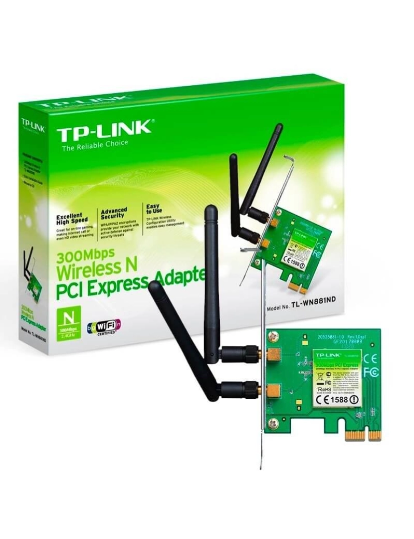 Tp-Link - Placa De Rede Pci Wireless 300mbps Tp-Link
