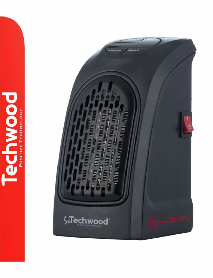 Techwood - Aquecedor Cerâmico Portátil 400W 