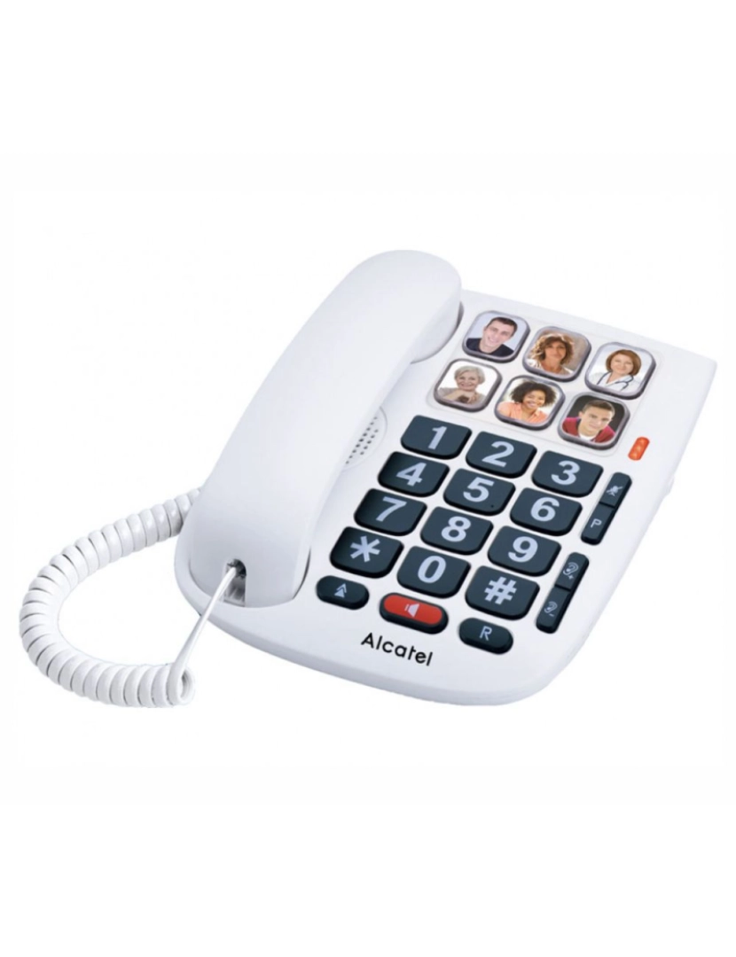 Div - Telefone Teclas Grandes Branco Alcatel