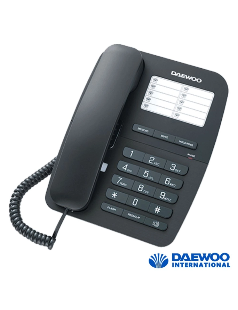 Daewoo - Telefone Mesa Analógico C/ Mãos Livres Preto Daewoo