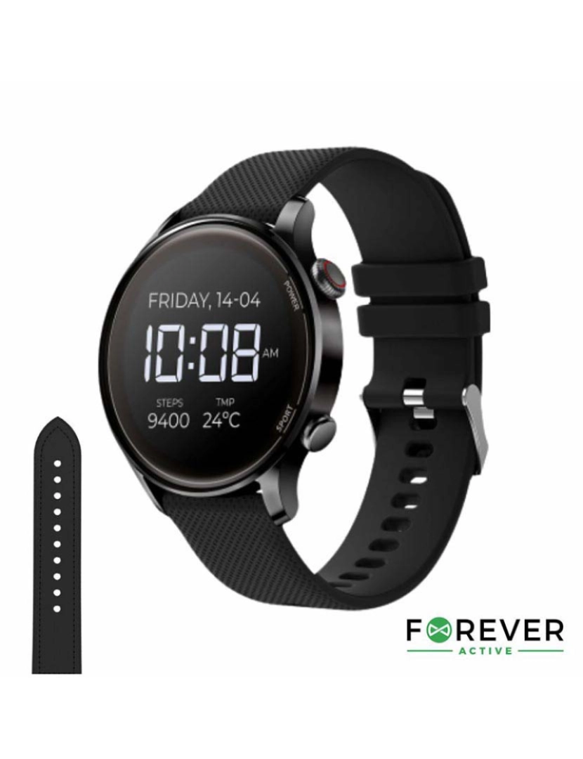 Forever - SmartWatch P/ Android iOS Preto  