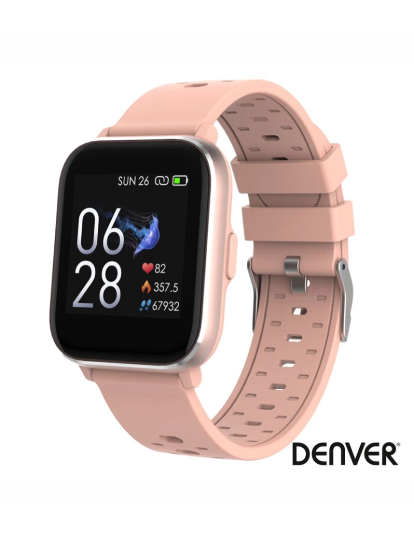 Denver - Smartwatch Multifunções P/ Android Ios Rosa
