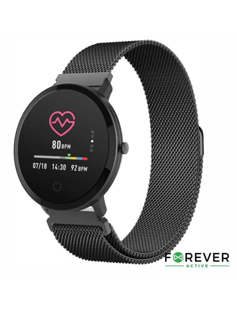 Forever - SmartWatch Multifunções P/ Android iOS Preto FOREVER