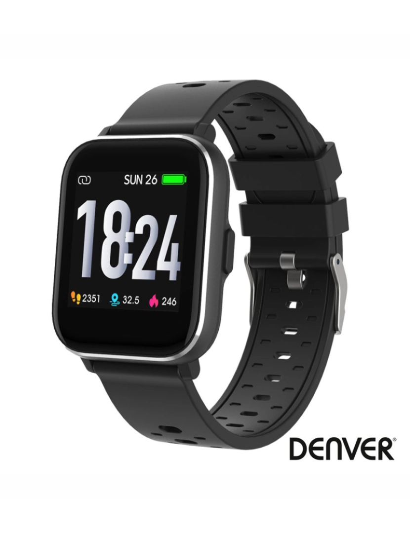 Denver - Smartwatch Multifunções P/ Android Ios Preto    